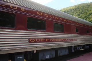 A train car named “Queen of the Valley”.