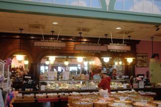 Inside a fudge shope.