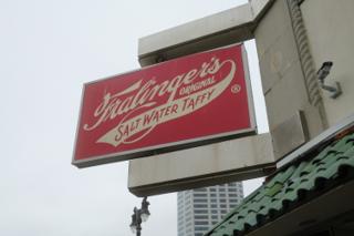 A sign for Fralinger’s Original salt water taffy.