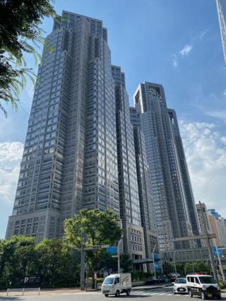 The twin towers of the Tokyo Metropolitan Government Office.