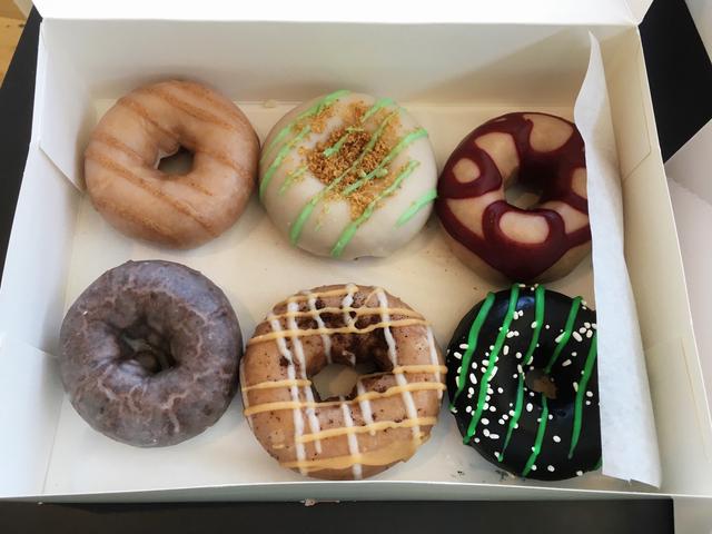 Assortment of six donuts from Federal Donuts in Philadelphia