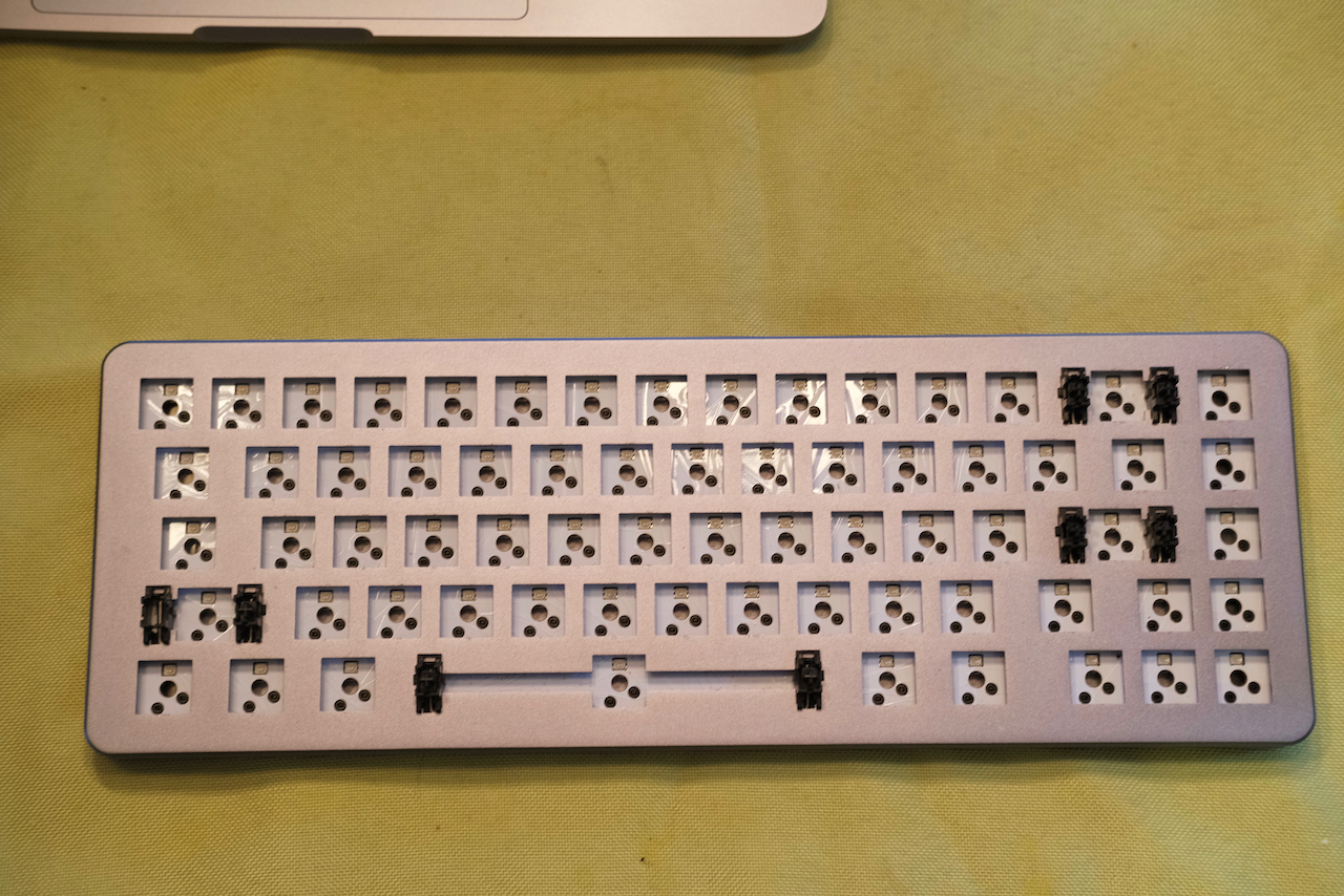 Bare board. Bare keyboard mounting plate.